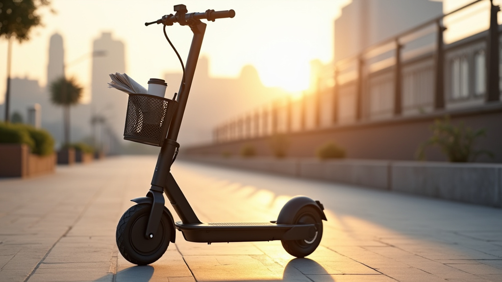 Trottinette électrique moderne en ville 2026