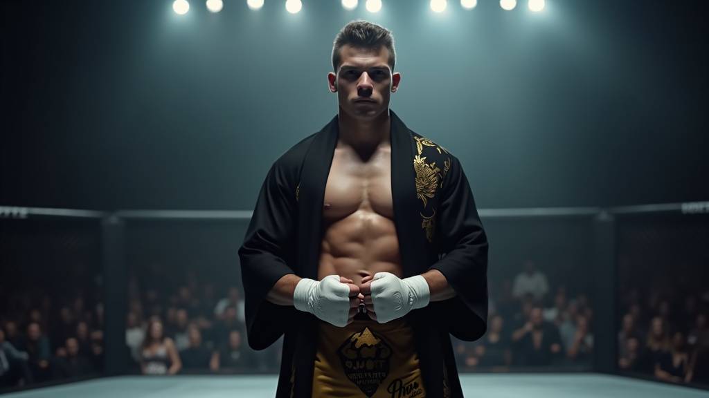 Umar Nurmagomedov en action dans l'octogone de l'UFC